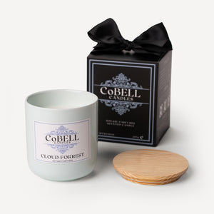 Cobell Cloud Forrest candle with packaging on a white background